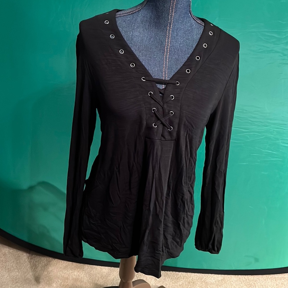 Black long sleeve top